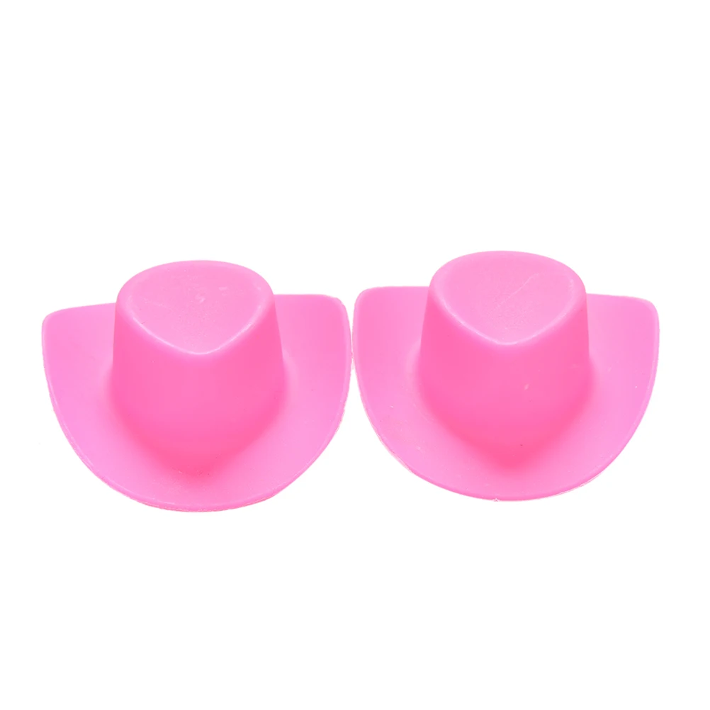 1 шт. мини кукла-Ковбой шляпа для детей игрушки подарки Мода Розовый цвет шляпа для кукол аксессуары