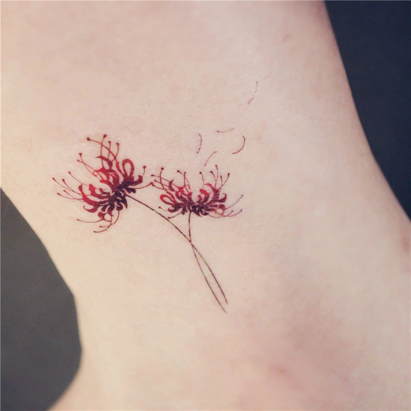 My Tokyo Ghoul inspired tattoo Red Spider Lilies still a work in progress  and only two hours in  rTokyoGhoul