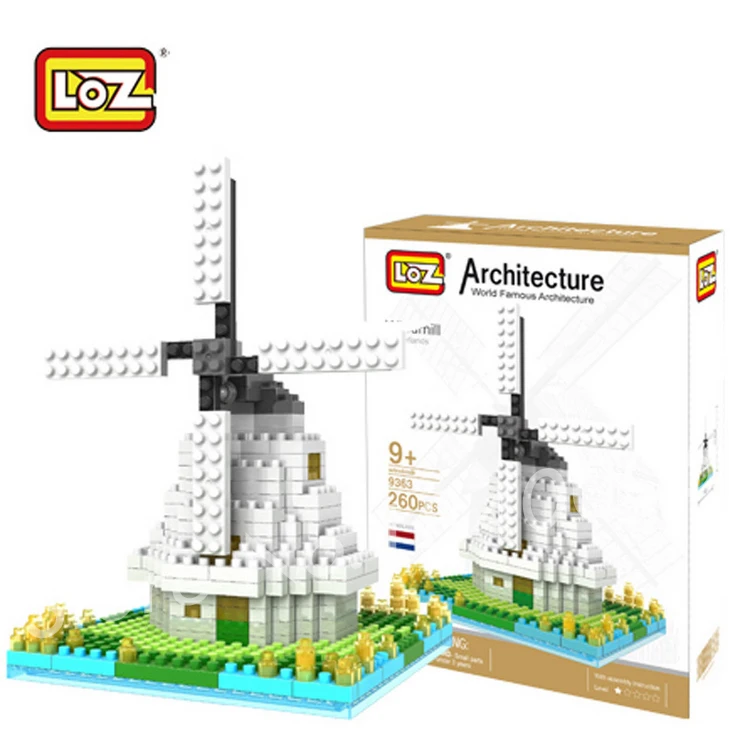 

260pcs DIY Piano Instrument/Holland Netherlands windmill/England's Buckingham Palace LOZ Micro Building Blocks Diamond Nano Toys