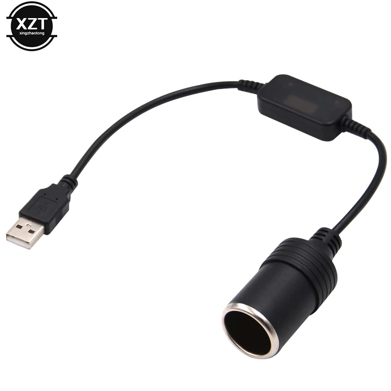 High Quality Wired Controller USB Port to 12V for Car Cigarette Lighter Socket Female Power Cord for Xiaomi Power Bank DVR