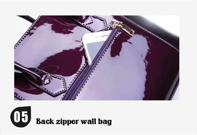 Women's Luxury Alligator Patent Leather Handbag Luxury Crocodile Women Tote Red Black Purple Snakeskin New Designer Shoulder Bag (26)