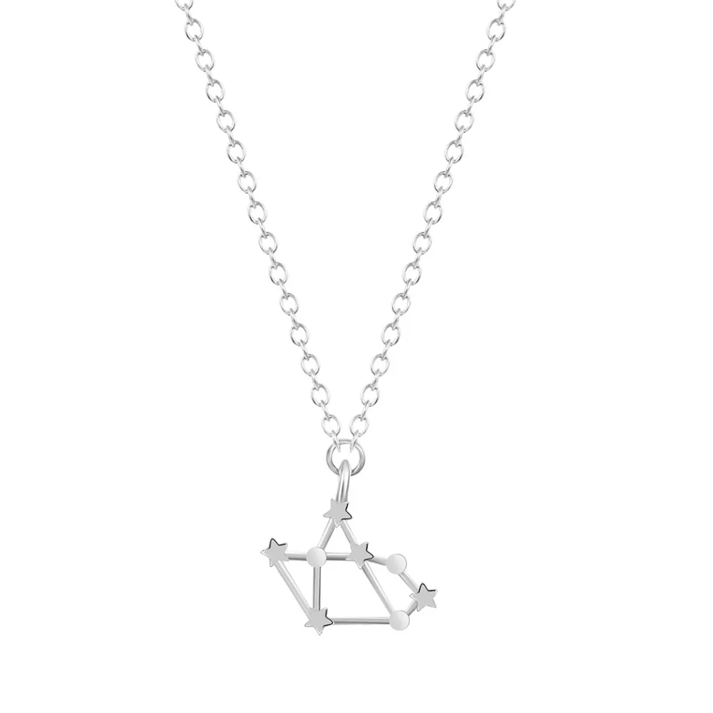 

QIAMNI 10pcs/lot Sagittarius Zodiac Sign Astrology Necklace Constellation for Women necklace set