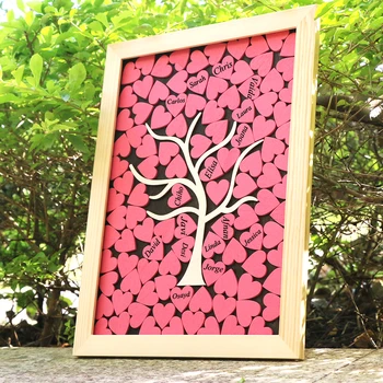 

3D Tree Wedding Guest Book Sign Guestbook Marriage Decoartion Pink Kawaii Wedding Decoration Cute Wedding Accessories
