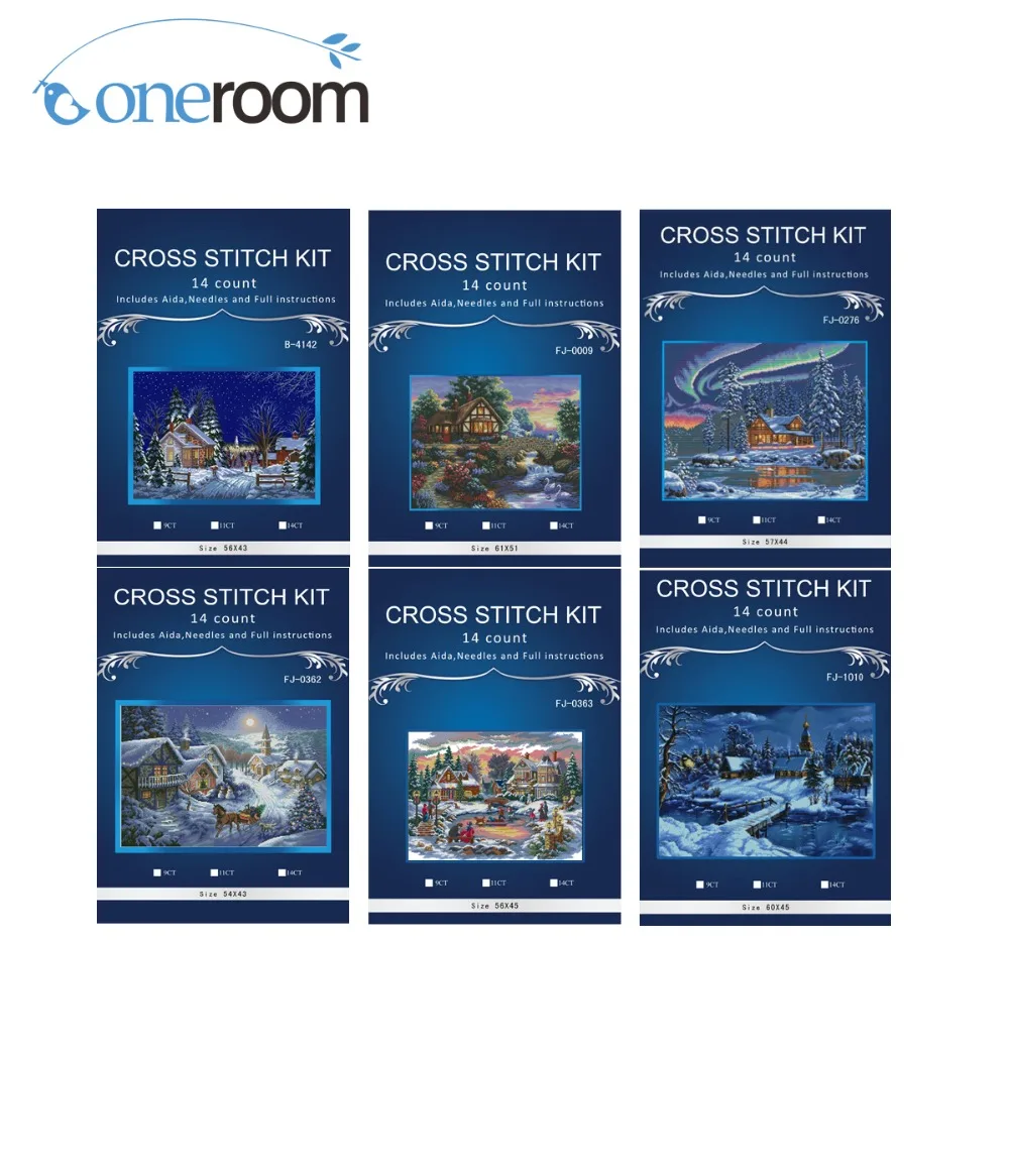 

FREE delivery Top Quality popular counted cross stitch kit Aurora Cabin House Cottage North Pole Lake River dim 35212