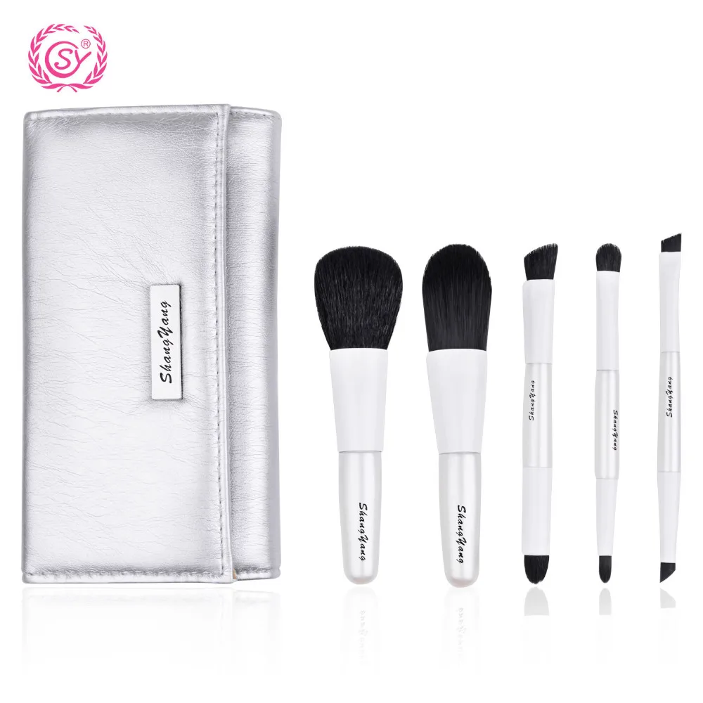 5pcs Makeup Brush Set Goat Hair Makeup Brushes of Wood Handle Pincel