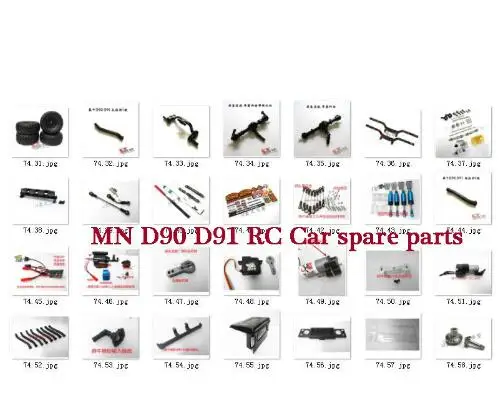 

MN D90 D91 RC Car spare parts Original upgrade motor gear tire ESC servo front rear axle pull rod drive shaft shock absorber