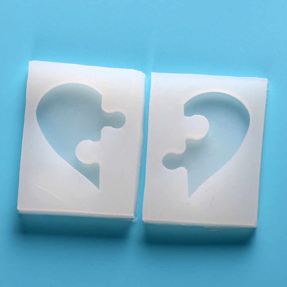 DIY Jewelry Beading Casting Mold Silicone Resin Crystal Mold Square Heart