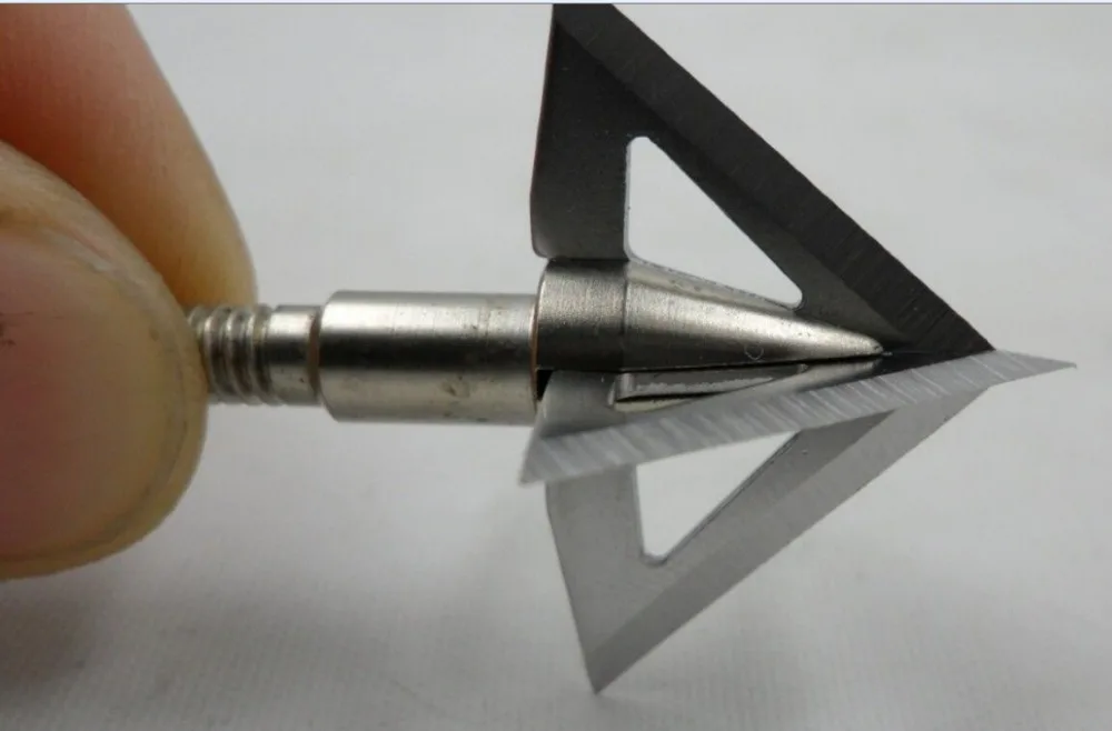 6PCS three blades hunting bow and arrow broadheads and crossbow arrow tips and heads for archery