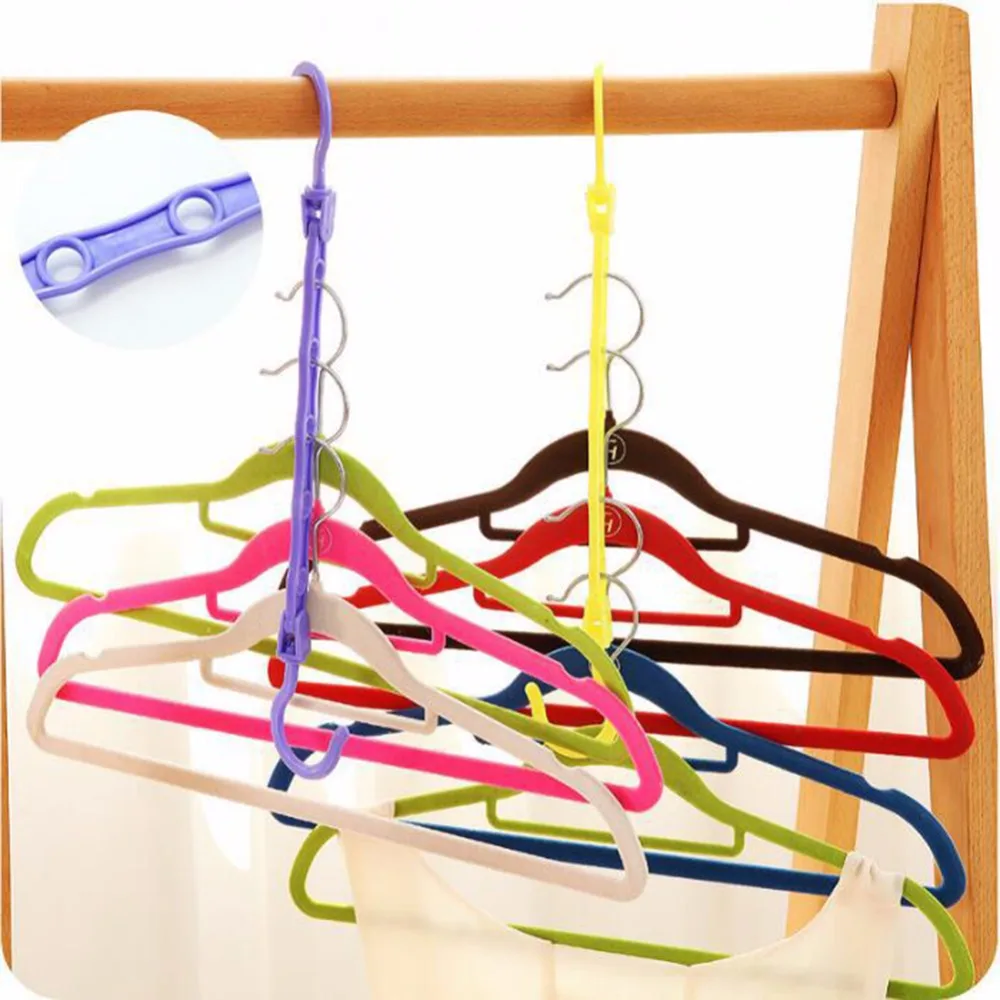 Buy 10Pcs Useful 5 Hole Space Wonder Magic Hanger Hook