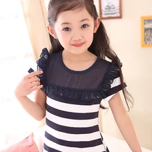 ; летнее платье в полоску с короткими рукавами для девочек; детский шифоновый комбинезон; платья принцессы;