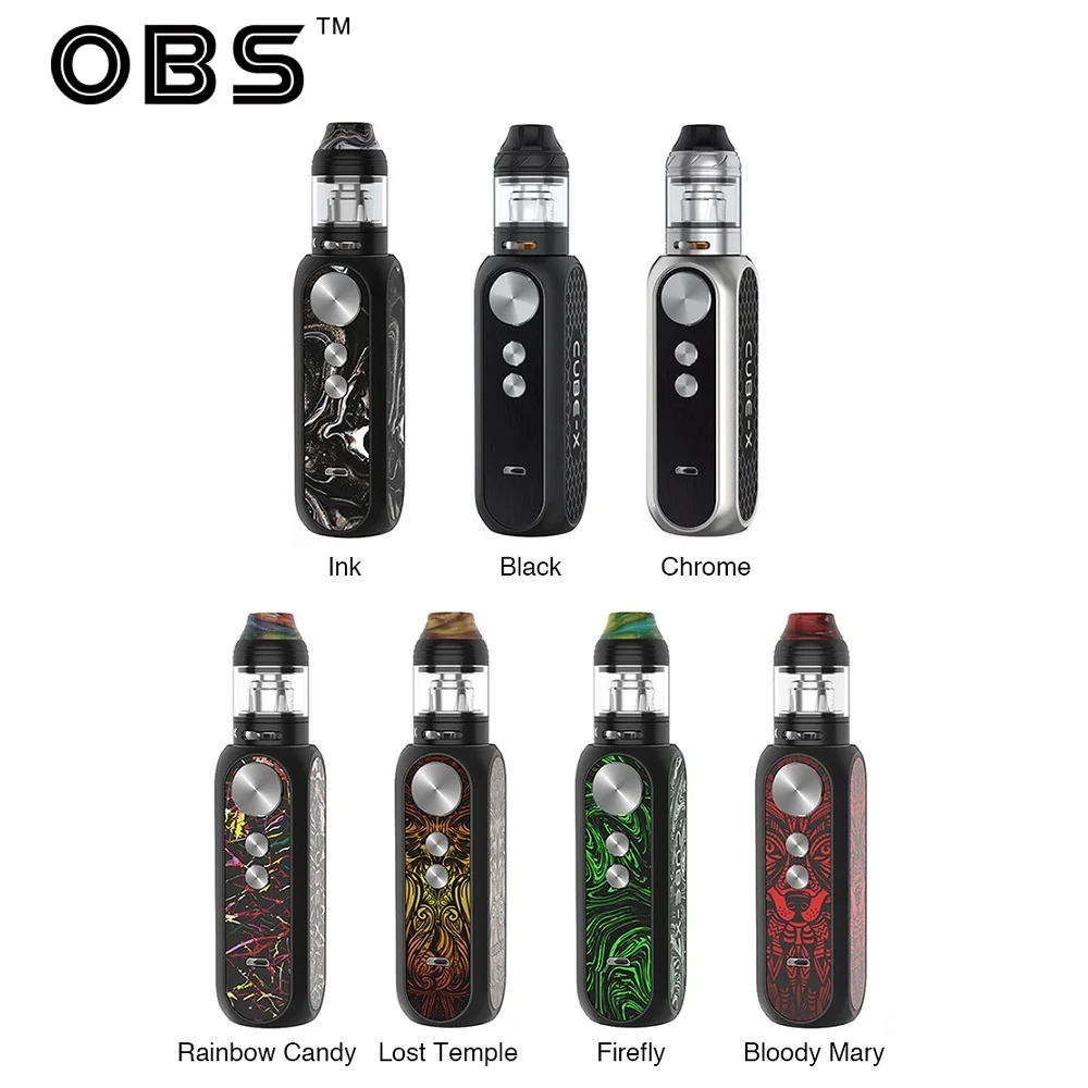 Оригинальный комплект OBS Cube X 80W VW с 2 мл/4 мл Tank Power аккумулятором 18650 Vape Vaporizer vs Drag