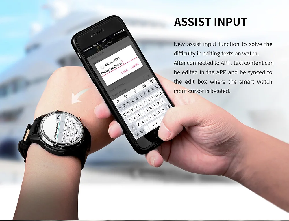 KingWear KC03/KC06 4G Смарт часы Android 6,0 Gps телефон IP67 Водонепроницаемый 1,3 дюмов МТК 6737 1,2 GHz 1 GB 16 Гб встроенной SmartWatch