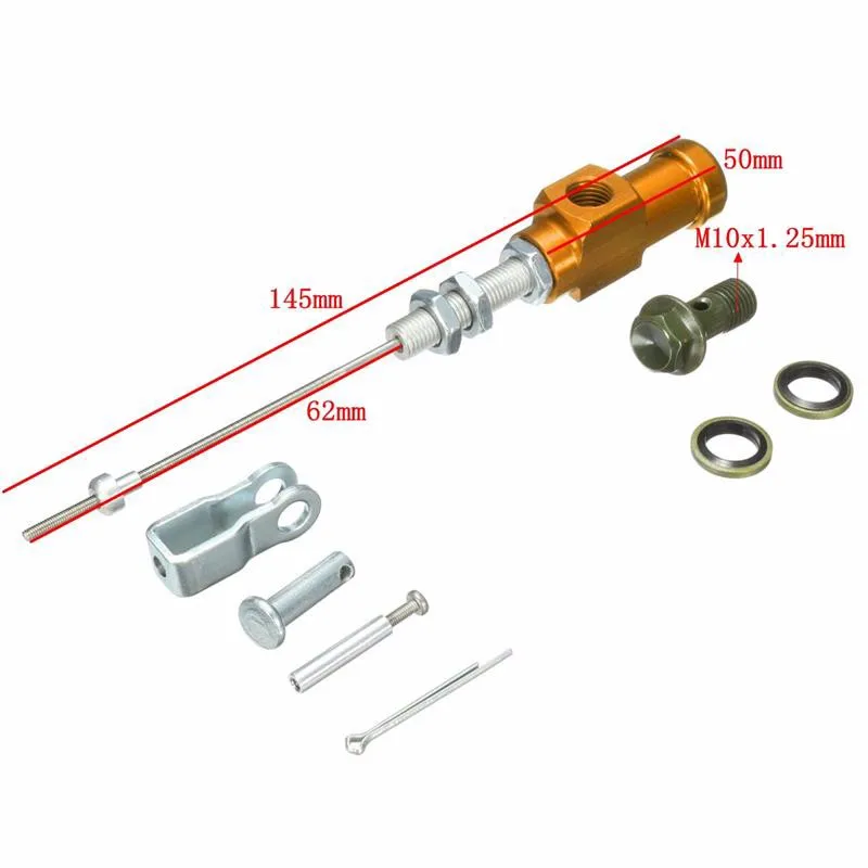 ZSDTRP Motorcycle Performance Hydraulic Clutch Brake Pump Cylinder Rod System performance efficient transfer Pump M10x1.25mm - Цвет: Золотой