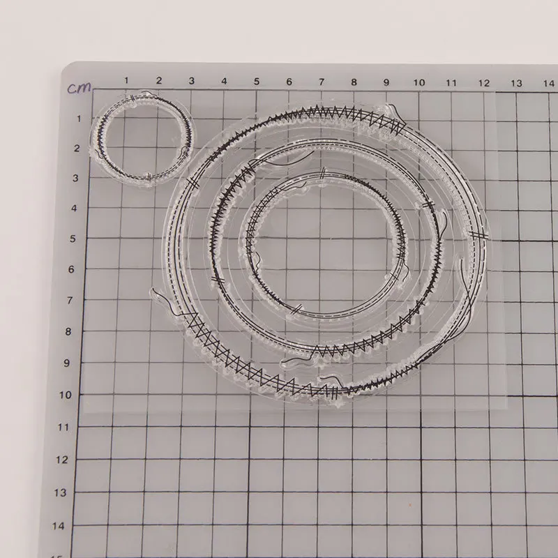 KLJUYP Швейные круги прозрачные штампы скрапбук бумага для рукоделия прозрачный штамп Скрапбукинг