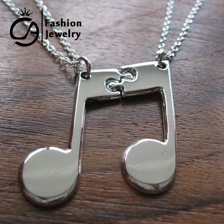 Best Friend Music note necklace
