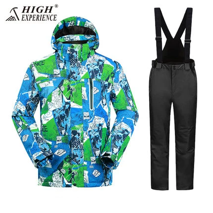 Высококачественная Мужская лыжная куртка, куртки, зимние теплые костюмы, ветровка, Снежная одежда, лыжная куртка для катания на лыжах, сноуборде и штаны - Цвет: color4