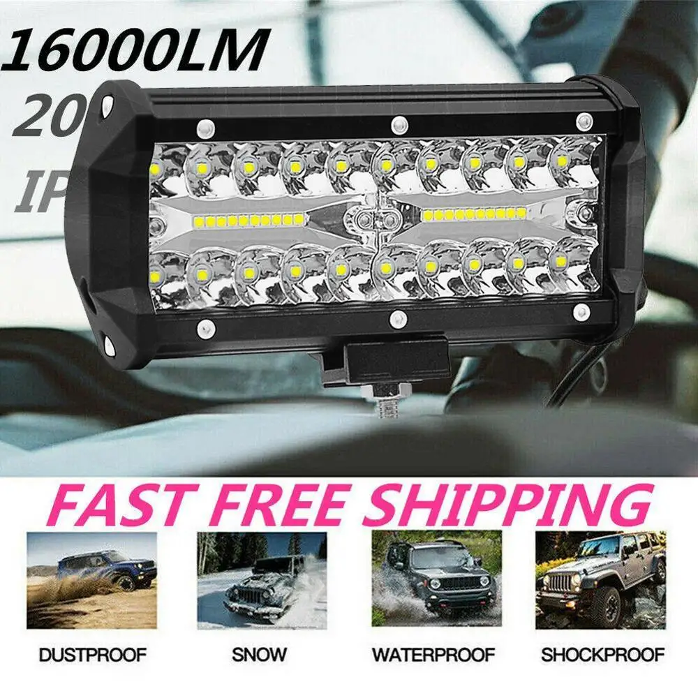 

2x 400W 7''Car LED Work Light Bar Spot Flood Beams Combo For Off-road SUV Truck