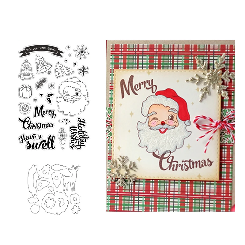 

SWELL CHRISTMAS Metal Cutting Dies and stamps DIY Scrapbooking Card Stencil Paper Craft Handmade