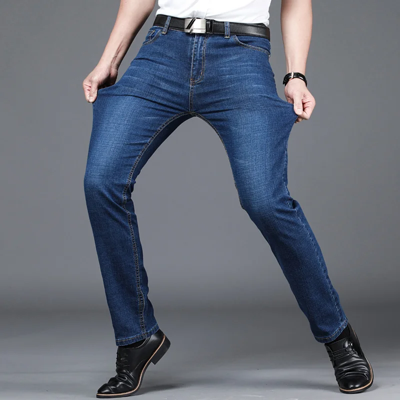 Новинка, мужские джинсы, мужские джинсы, деловая классика, для досуга, базовые стили, прямые штаны, высокое качество, горячая Распродажа размера плюс 22503ZK45