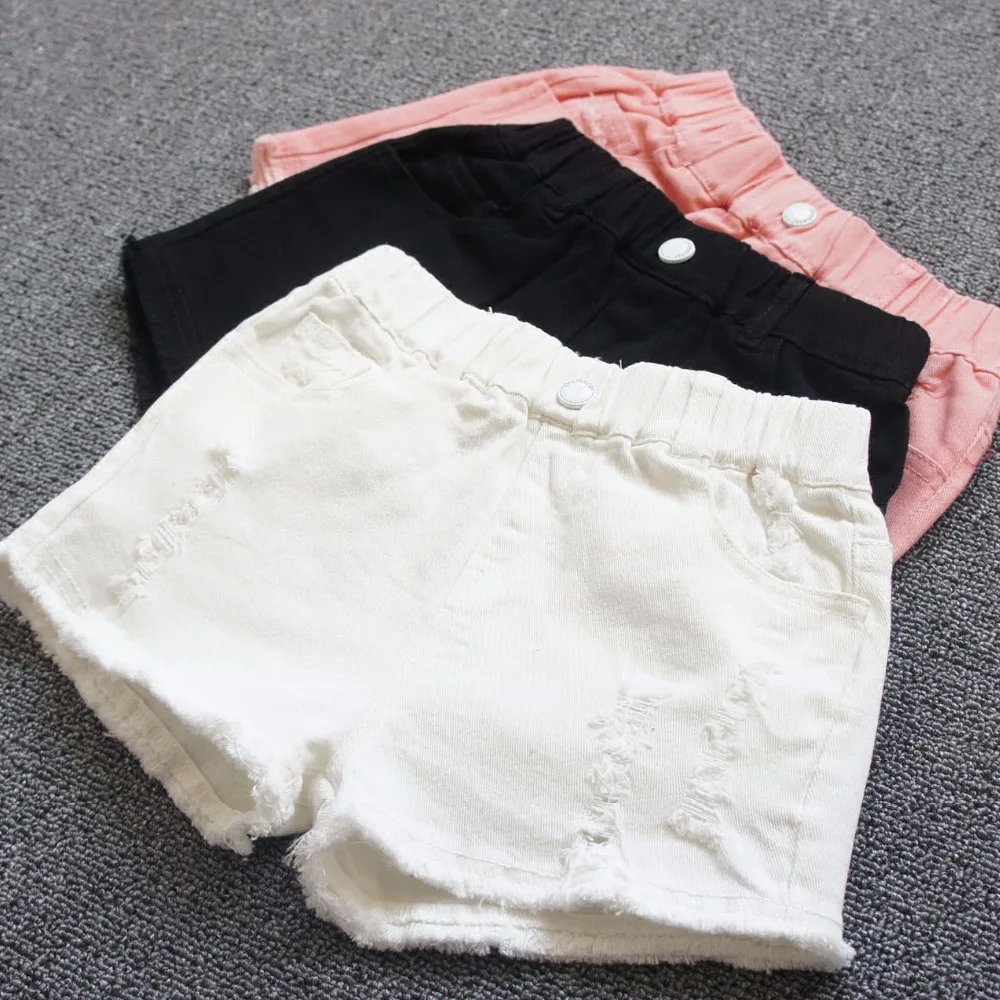 

Baby girls shorts jeans Hot design summer cotton children's shorts kids denim shorts for girls clothes 2-16 years girl clothing