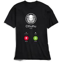 CTHULHU футболка Новинка дизайнерская футболка для мужчин 100% хлопок футболка забавные летние причудливые футболки Swag стимпанк Осьминог