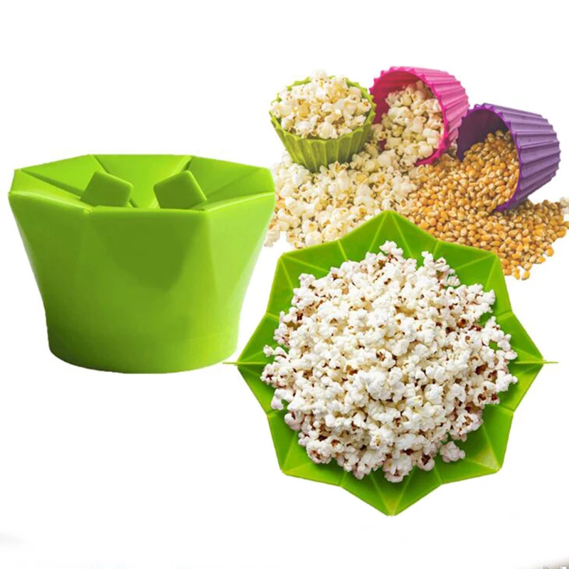 Microwave Silicone Popcorn Bowl Magic Household Popcorn Maker Box