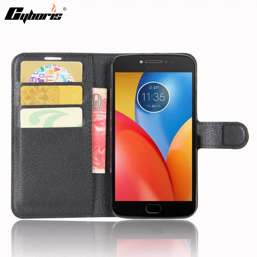 

CYBORIS for MOTO E4 / MOTO E4 Plus Case PU Leather Phone Cover for MOTO E4 Plus Flip Cover Stand Wallet Bag Card Holder