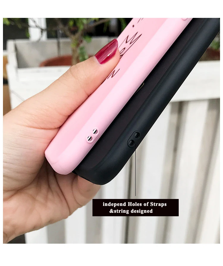 Solid Silicone Case For iPhone X8765 5S TPU Cover Crown Phone Case For iPhone X 7Plus 8Plus 6Plus Pink Fundas Cute Capas  (7)