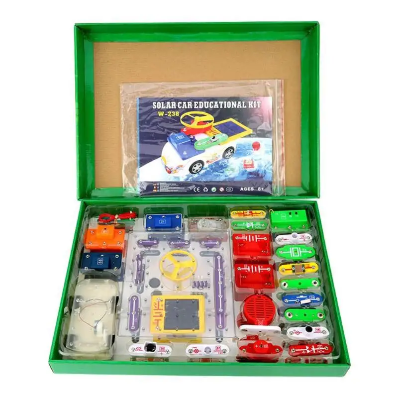 

DIY Smart Electronics Block Kit Solar Electronic Building Blocks Circuit Teaching Kids Educational Toy Creative Toys