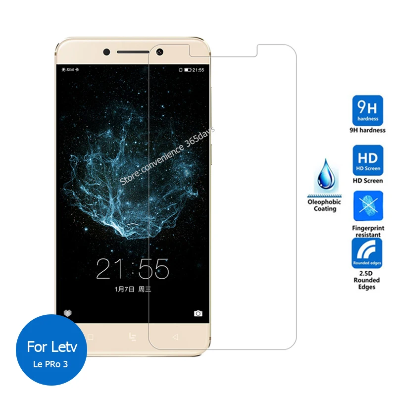 

2PCS Tempered glass Screen Protector For LeEco Le Pro 3 2.5 9h Safety Protective Glass on Pro3 LePro
