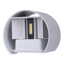 7 Вт 2-светодиодный удара(теплый) белый свет Цвет открытый настенный светильник Водонепроницаемый IP67 двери/коридор/украшения сада освещение лампы