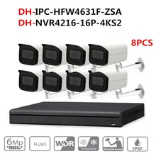 Камера видеонаблюдения Dahua система безопасности комплект 8 шт. 6MP POE зум ip-камера IPC-HFW4631F-ZSA 16POE 4K NVR NVR4216-16P-4KS2 видео