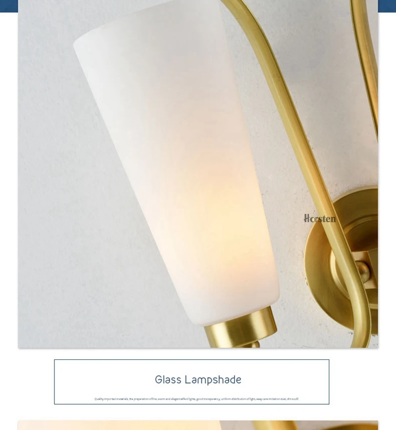 American Style Double Heads Copper H35cm Wall Lamp Bedroom Bedside Lamp Simple Nordic Wall Lights For Living Room Restaurant Hotel (16)