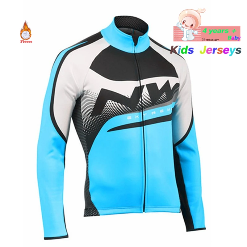Детская зимняя одежда для велоспорта, детская одежда для велоспорта,, профессиональная команда, NW, флисовая одежда для велоспорта, MTB, для мальчиков, с длинным рукавом, комплект для велоспорта - Color: 9