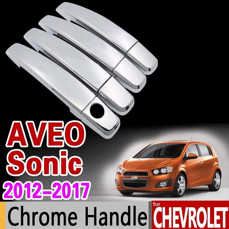 Хромированная крышка ручки двери автомобиля для Chevrolet Sonic Aveo T300 Holden Barina 2012 2013 2014 2015