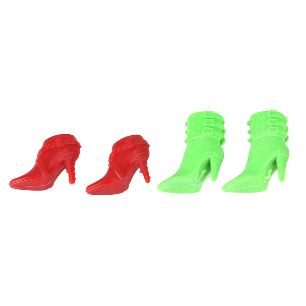 Обувь для кукол, разноцветная Кукла Барби, разные цвета, обувь на высоком каблуке, сандалии для аксессуаров, разные стили, игрушки для девочек, 12 пар, мода