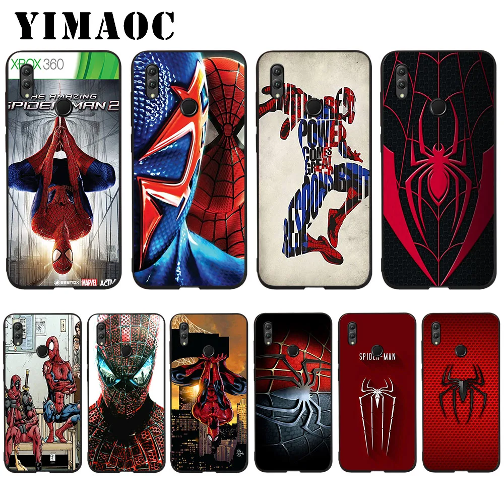 

YIMAOC Marvel Spiderman Soft Case for Huawei Honor Note 10 9 Lite 8C 8X 8 Lite 7X 7A 3GB Pro 7C 6A
