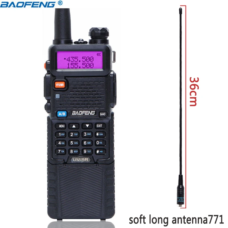 BaoFeng UV-5R 5 Вт 3800 мАч длинный литий-ионный аккумулятор двухдиапазонный 136-174 и 400-520 МГц Ham CB двухстороннее Радио рация передатчик UV5R