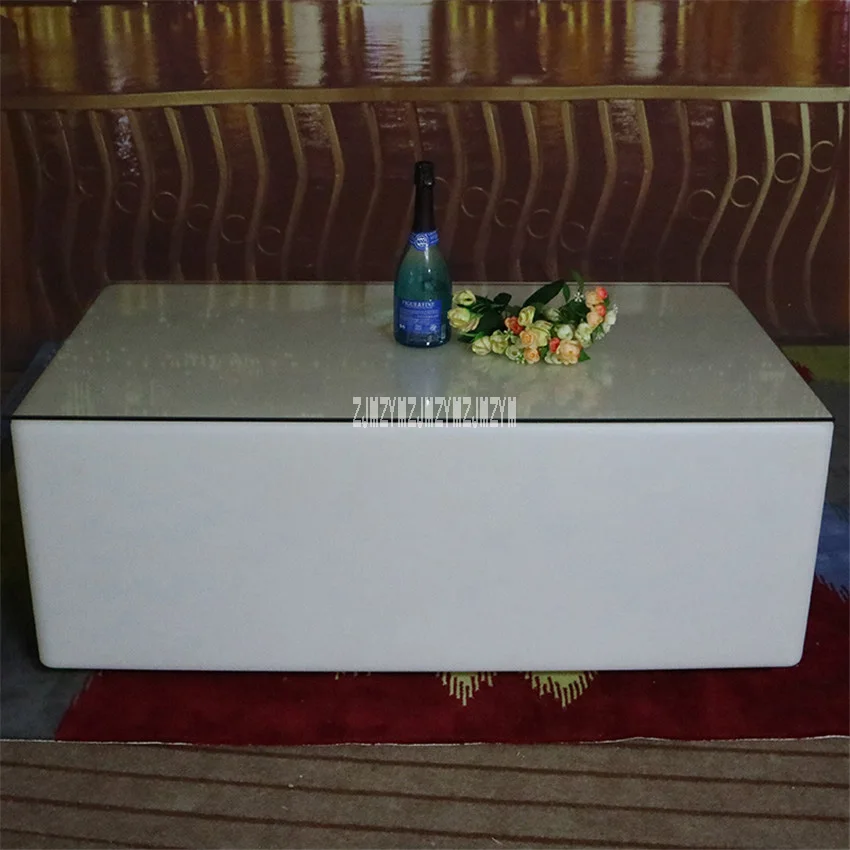 Creative Colorful Waterproof LED Bar Table Modern Coffee Tables 16-Color Led Light Home Decoration Table With Remote Controller - Цвет: Flat tea table