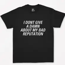 Camiseta divertida e informal de algodón I Don't Give A Damn Print para mujer, camiseta para mujer Yong Girl, camiseta Hipster con envío directo S-277