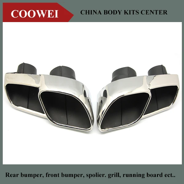 

Top quality Steel stainless Quattroporte V6 To V8 Quad Exhaust tips pipe for Maserati Quattroporte