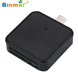 2017 Бесплатная доставка 2In1 V8 OTG TF/SD smart card reader адаптер Card Reader для Android-смартфон Sep 7