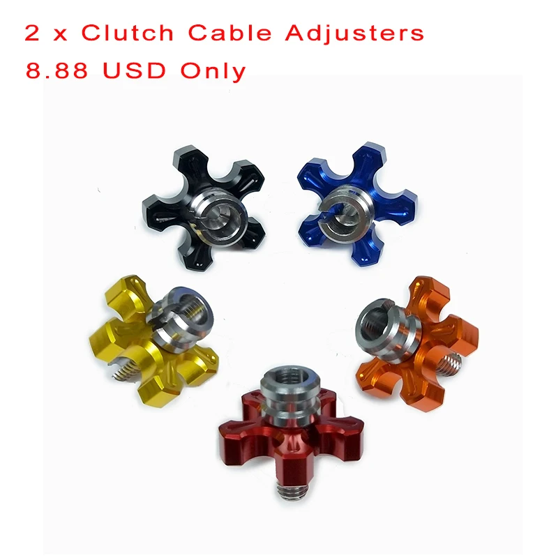 2PCS 8mm Motorcycle Dirt Bike ATV Clutch Brake Cable Wire Adjuster