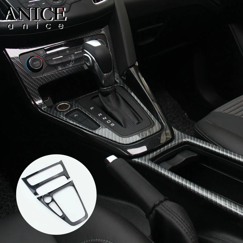 

For Ford Focus MK3 2015-2018 RS ST Carbon fiber color ABS A/C controls Inner Gear shift Panel Cover LHD LEFT HAND SIDE