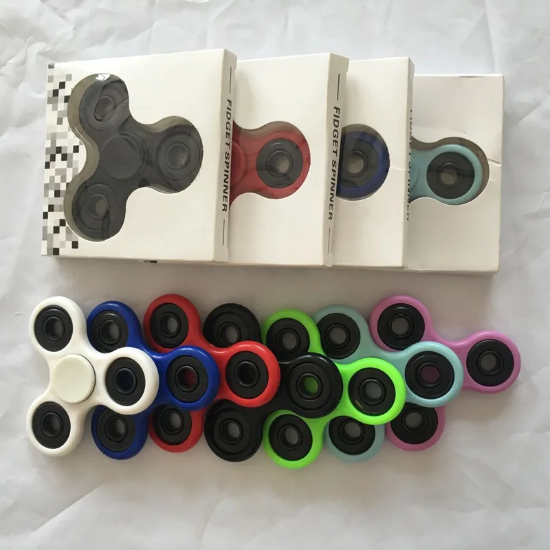 150 pcs Tri Spinner Fidget Brinquedo ABS EDC Mão Spinner Para Alívio do Estresse Ansiedade Autismo e TDAH Foco Brinquedos caçoa o Presente