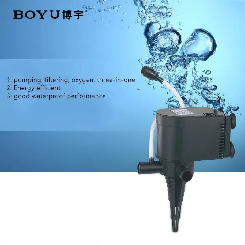 1 piece submersible pump for aquarium BOYU SP1800 multifunctional