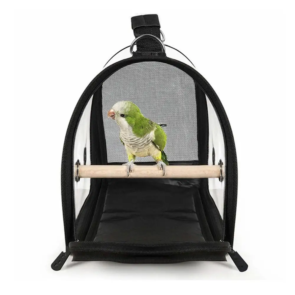 

Waterproof lightweight bird carrier handbag breathable transparent parrot travel outing backpack