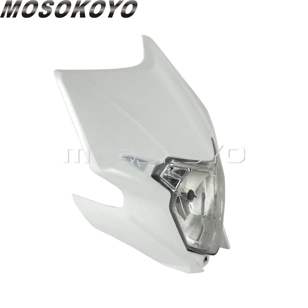 Белый эндуро MX Dirt Bike головной светильник для мотокросса головной светильник для Honda CRF 150L 150R CR 125R CRF 250R 250X 450R 450X2018