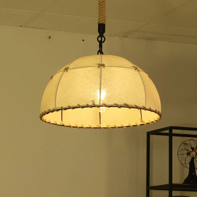 

Retro industrial lamp creative personality linen chandelier corridor balcony bedroom entrance lamp