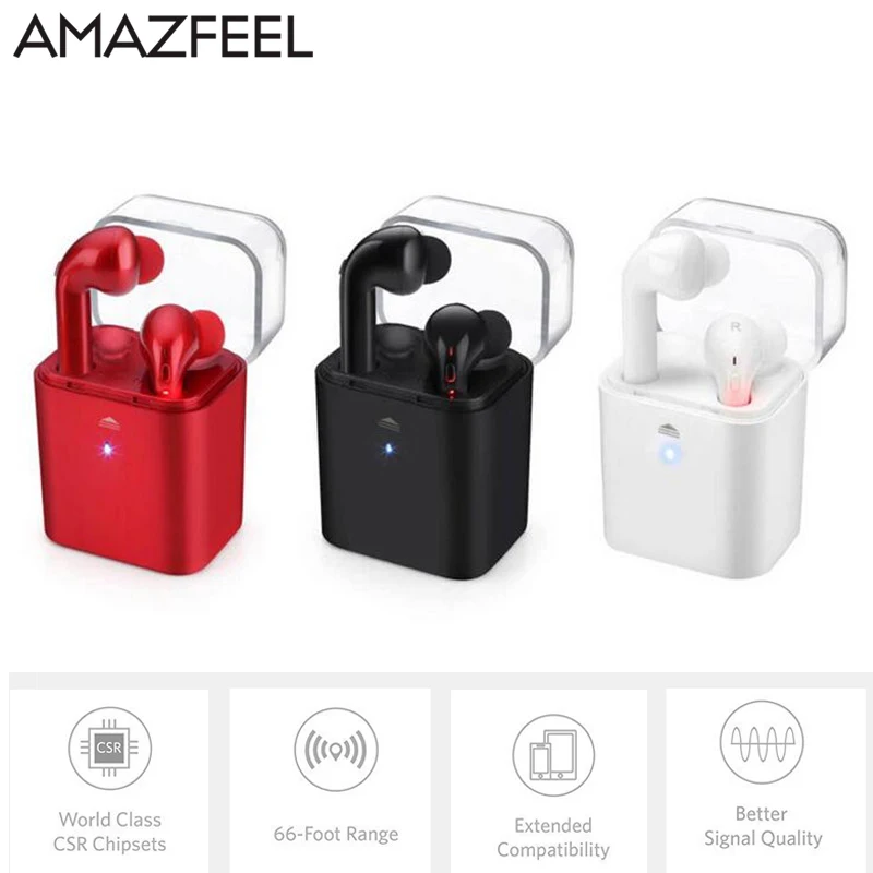 Kopen Mini Draadloze Bluetooth Oortelefoon Werkelijk Twins Draadloze Oordopjes met Microfoon Power bank Lading Case voor iphone xiaomi Android